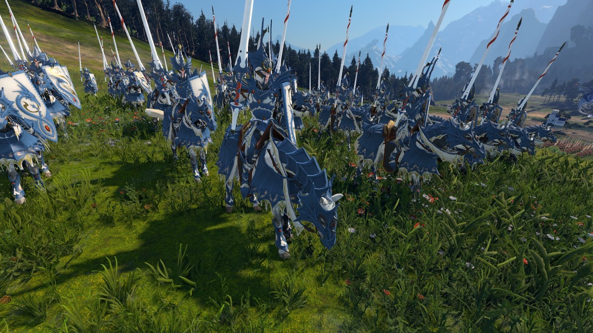 Total War: Warhammer 3 High Elves Dragon Princes.